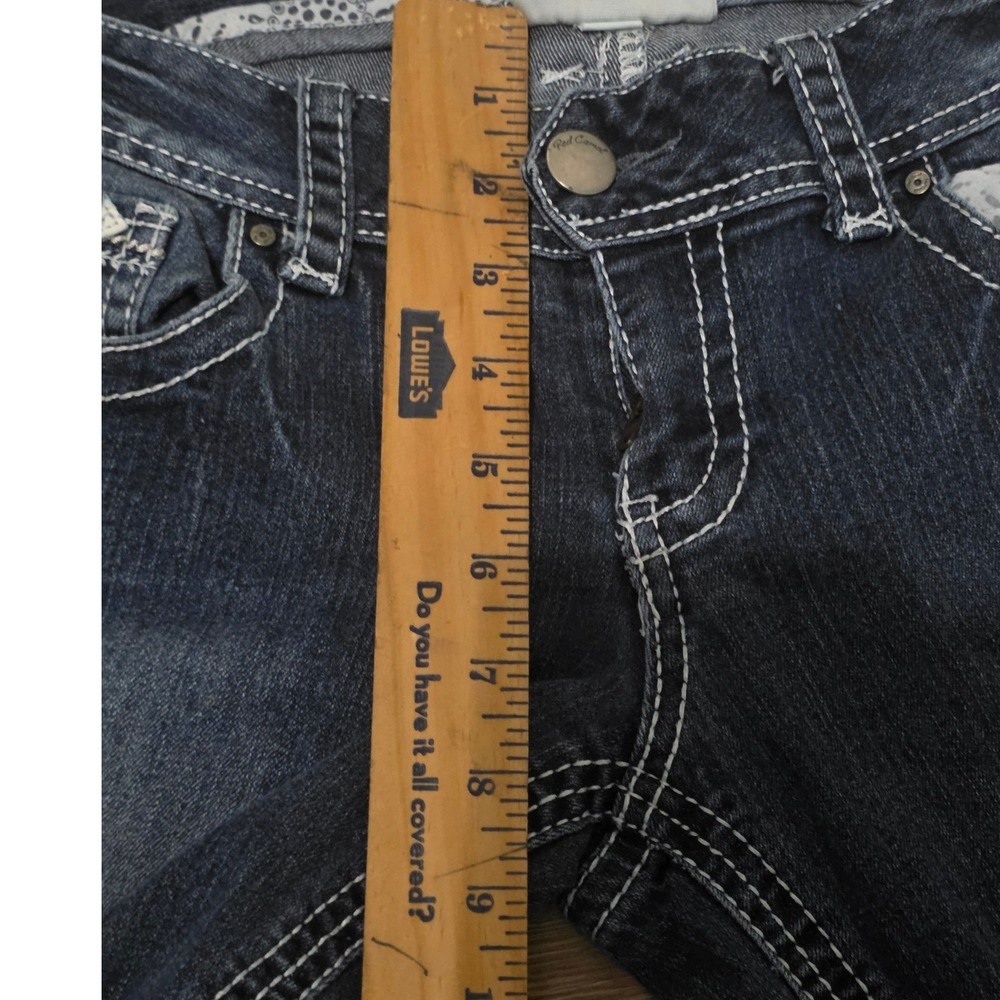 Red Camel Womens Blue Denim Jeans Rhinestone Embellished Pockets Bootcut Size 9‎ - Picture 5 of 12